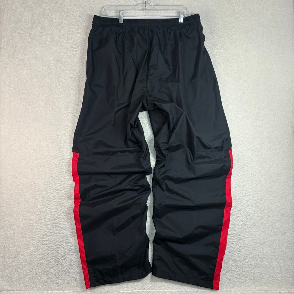 Vintage Nike Georgia Bulldogs Baggy Track Pant Men 2XL Black Red Windbreaker Y2K